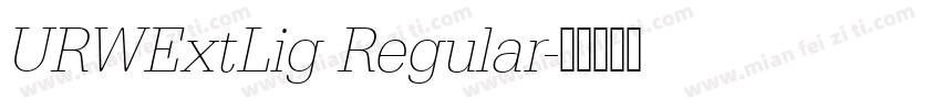 URWExtLig Regular字体转换